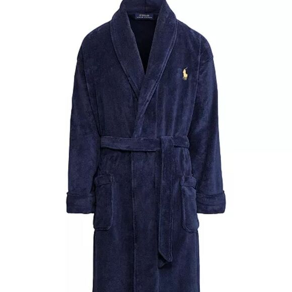Polo Ralph Lauren Men's Microfiber Plush Robe - Picture 4 of 9